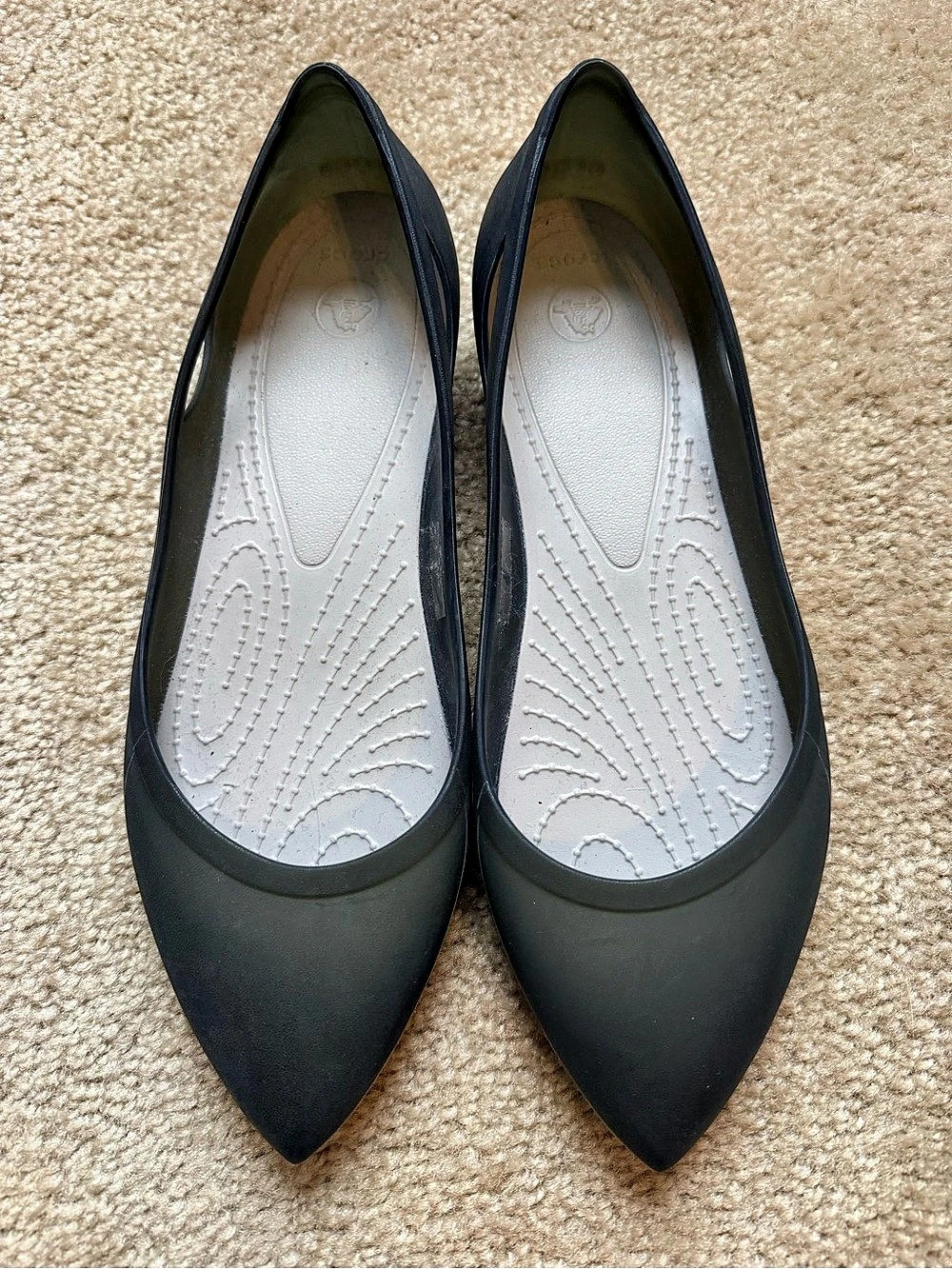 Crocs Sienna Flat Pointed-Toe Flats in Black